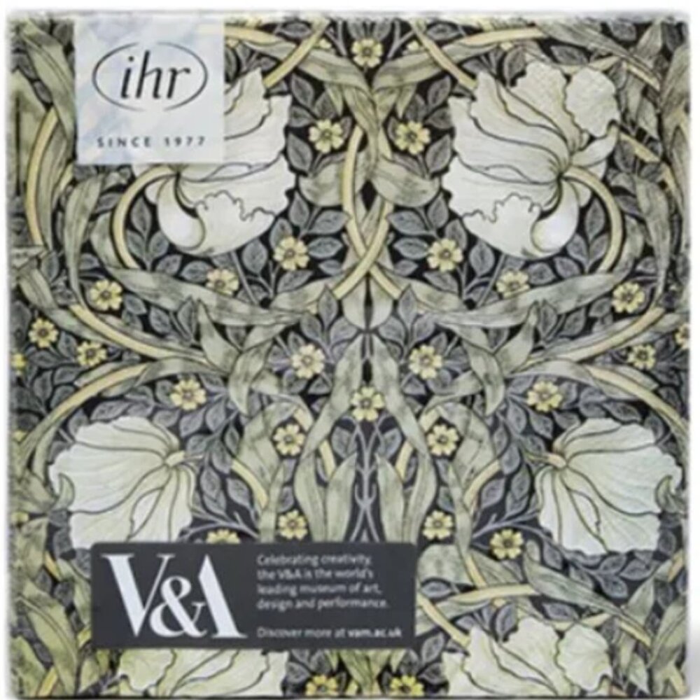 William Morris Pimpernel Paper Cocktail Napkins 25x25 cm - V&A Museum